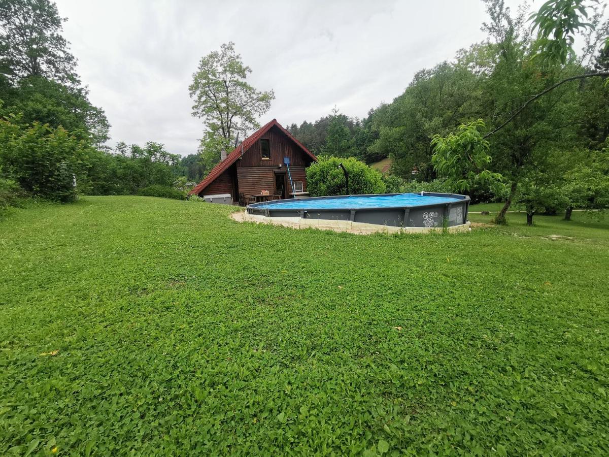 Wooden Cabin Zurej With Hot Tub Bukovje v Babni Gori Экстерьер фото